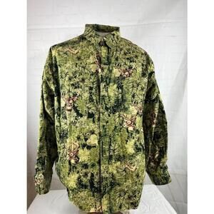 Field Tested by Outdoor Life Mens Big & Tall 2XL Button Up Shirt Forest Scene